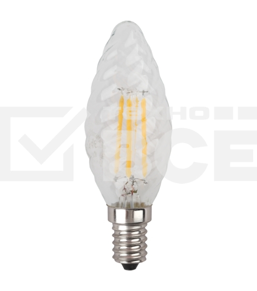 Лампа светодиодная ЭРА Б0027936 F-LED BTW-5W-840-E14 свеча витая, филамент