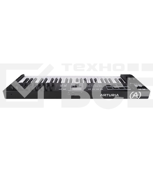 Клавиатура MIDI [231522] Arturia [KeyLab Essential 49 mk3 Black] 49 клавиш, LCD дисплей, 9 энкодеров, 8 пэдов, 9 фейдеров, 12 кнопок управления, колеса высоты тона и модуляции, 1/4
