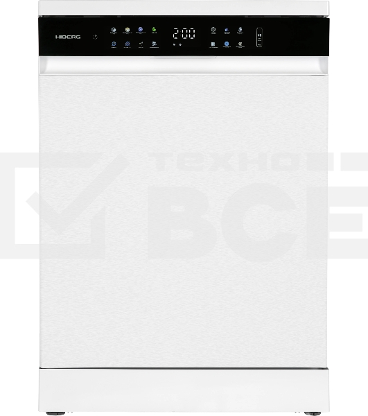 Посудомоечная машина HIBERG i-F 6815 LW, белый, 60 см, 15 компл., 46 дБ, класс A+++