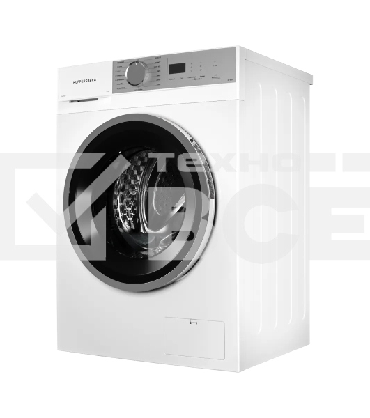 Стиральная машина Kuppersberg WM 480 W, отдельностоящая, 8 кг, 15 программ, 1400 об/мин, пар, дозагрузка белья, отложенный старт, предварительная стирка, LED дисплей, энергоэффективность А+++, белый