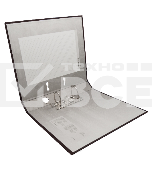 Папка-регистратор Silwerhof 1890079 A4 50мм, ПВХ/бумага черный, без окантовки, сборная, сменный карман на корешке