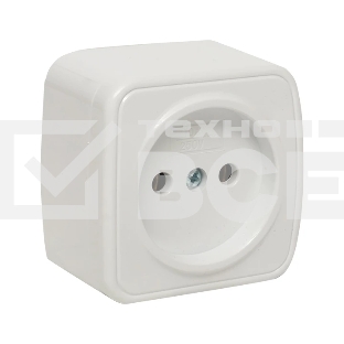 Розетка EKF EGR10-022-10 б/з, 10А, ОП Basic Минск белый