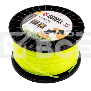 Леска для триммера Denzel квадрат, 2,7м х 138м, на DIN катушке FLEX CORD