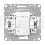 Механизм выключателя EKF UP1-SWA-24 Эпика двухклавишный, с подсветкой, алюминий, фото7