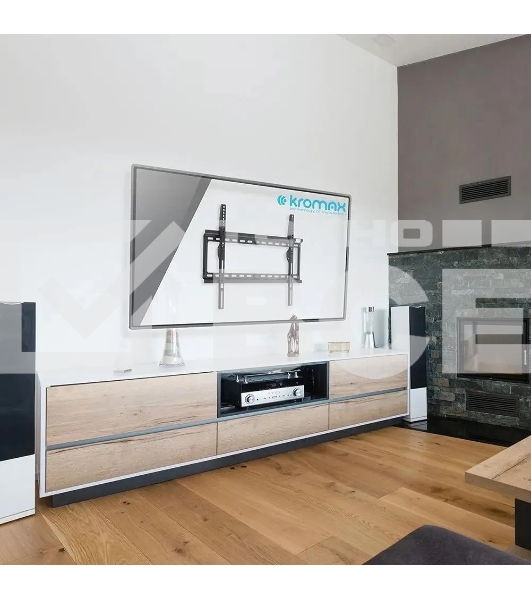 Кронштейн для телевизора Kromax IDEAL-1 черный 32'-90' макс.55кг настенный фиксированный
