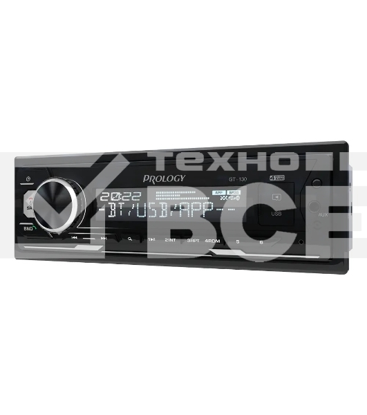 Автомагнитола Prology GT-130, 1 DIN, Bluetooth, USB Type-A, AUX, пульт ДУ