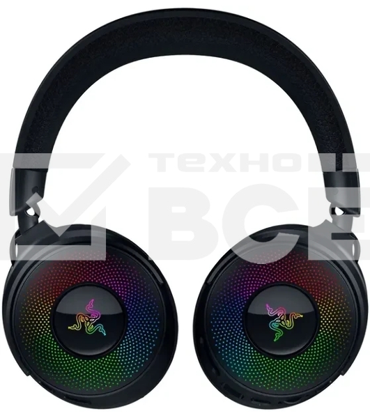 Гарнитура Razer Kraken V4 Pro чёрный, беспроводная + проводная, радиоканал, до 45 ч, подсветка