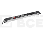 Сетевой фильтр СТАРТ SP 6x1 ZDVT 2USB, 6 розеток, до 16А, 1.5м, с заземлением, кнопка включения, алюминиевый корпус, защитные шторки, черный, фото2