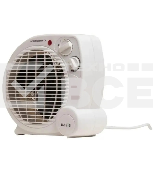 Тепловентилятор Oasis SP-20R белый, 2000 Вт, 20 м2