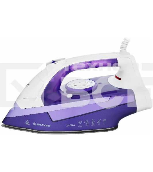 Паровой утюг BRAYER BR4004, 2400 Вт, 280 мл, 140 г/мин, керам.подошва, антикап, разбрызг, самоотчис