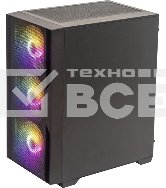Компьютерный корпус Accord ACC-ZCU1B черный без БП mATX 3x120mm 1xUSB3.0 1xUSB3.1 audio