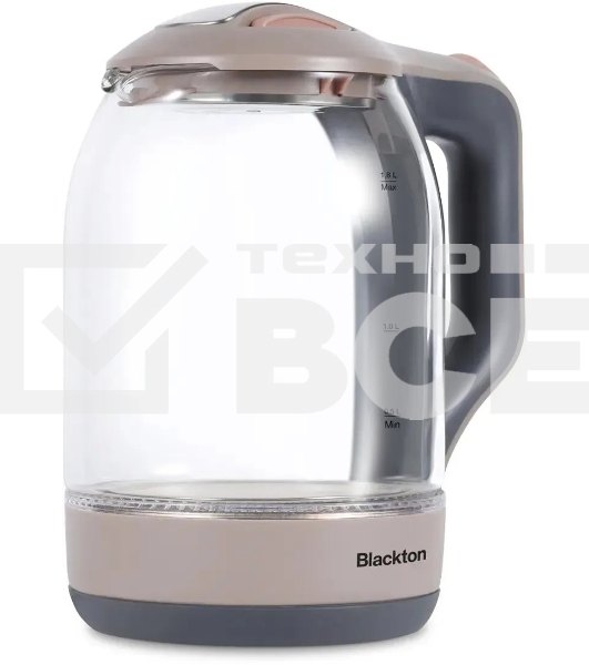 Чайник электрический Blackton Bt KT1727G 1500 Вт, 1.8 л, бежевый/серый