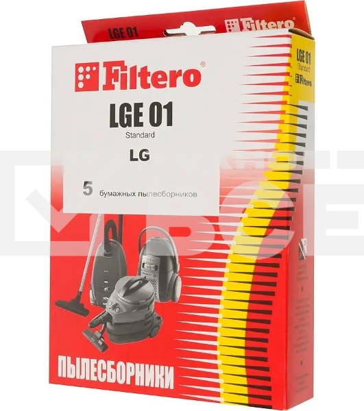Пылесборники Filtero LGE 01 Standard,  двухслойные,  5 шт., для пылесосов LG