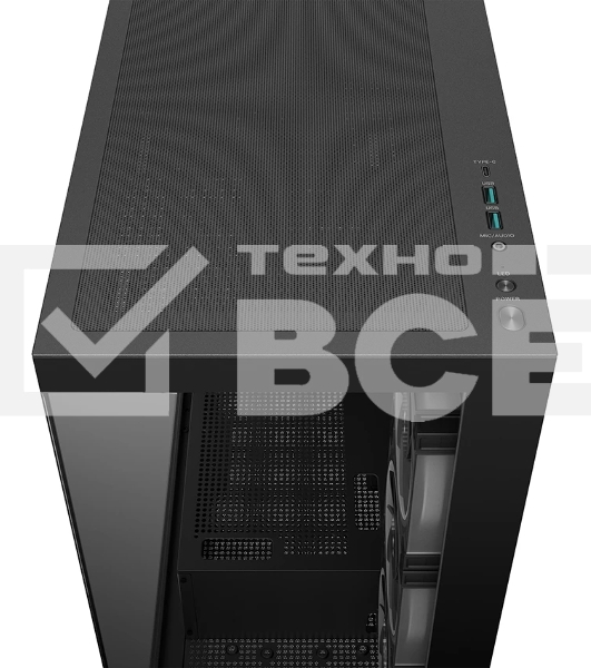 Компьютерный корпус Deepcool CG580 4F V2 без БП, боковое окно (панорама), 4x120мм ARGB PWM вентилятора, черный, ATX (R-CG580-BKADA4-G-2)