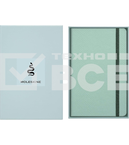 Блокнот Moleskine LIMITED EDITION YEAR OF THЕ SNAKE LECNYSNKVEGMBOX 130х210мм, 176 страниц, линейка, подарочная коробка, мятный Mamba