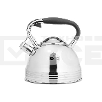 Чайник для плиты LR00-67 LARA (зеркальный) 3.0 л, индукционное капсулированное дно, свисток с кноп. механизмом, фото 1