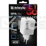 Сетевое зарядное устройство Defender UPA-145 45W, USB A+C, белый, фото5