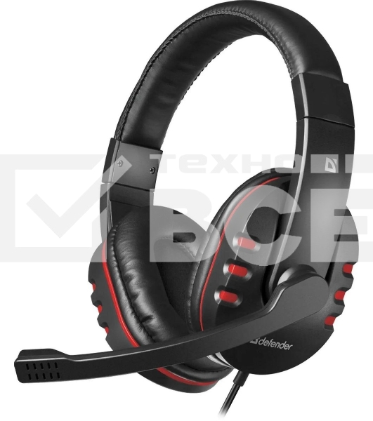 Гарнитура проводная Defender Warhead G-160 черный, кабель 2,5 м