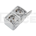 Блок горизонтальный 2 розетки (керамика) Mini OG IP54 с заземлением, о/у, серый Kranz, фото4