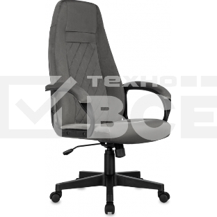 Кресло руководителя Бюрократ CH-730 Fabric темно-серый Holland 18 крестов. пластик