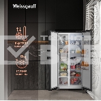 Холодильник Weissgauff WSBS 500 Inverter NoFrost Black двухкамерный 270/180л морозилка слева, No Frost, Side by Side, фото19
