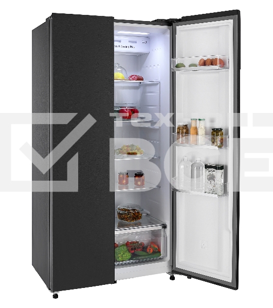 Холодильник Nordfrost RFS 525DX NFXd inverter темная нержавеющая сталь двухкамерный 283/183л морозилка сбоку, No Frost, Side-by-Side