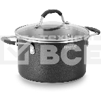 Кастрюля Rondell Stern RDS-010, 3.9л, 20см, с крышкой, серый, фото 1