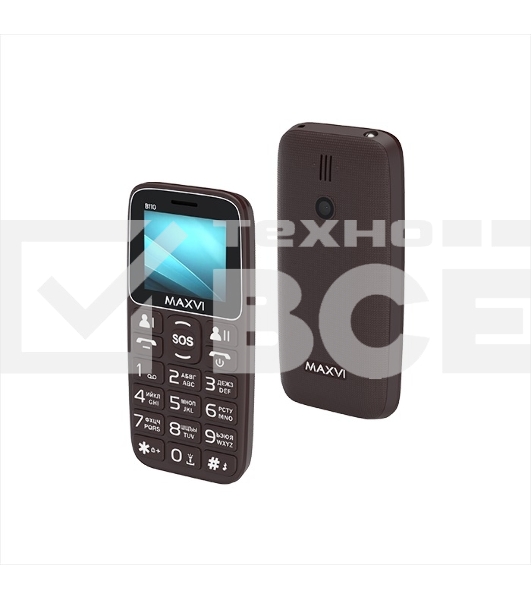 Мобильный телефон Maxvi B110 коричневый