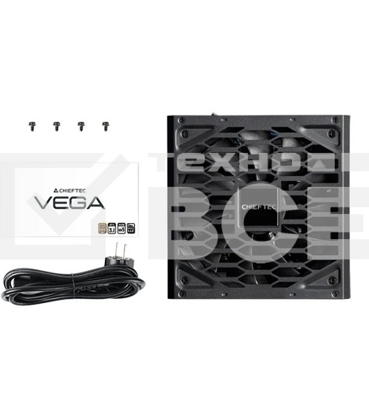 Блок питания Chieftec Vega PPG-750-S, 750Вт, 80 PLUS Gold, 135мм, черный