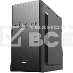 Компьютерный корпус CBR RD873, без БП, mATX Minitower 2хUSB 2.0, HD Audio+Mic, кабель питания 1.2м, черный PCC-MATX-RD873-WPSU, фото 1