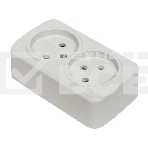 Розетка EKF EGR10-102-10 2-я, б/з, 10А, ОП Basic Минск белый, фото2