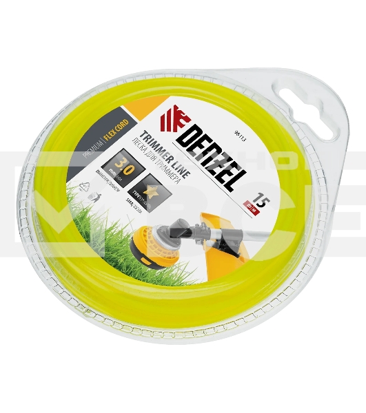 Леска для триммера Denzel звезда 3 мм х 15 м, блистер FLEX CORD