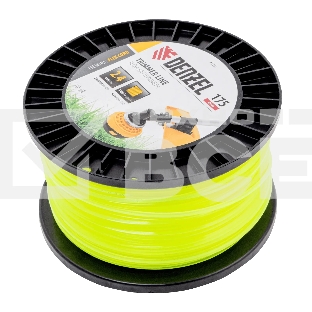 Леска для триммера Denzel квадрат, 2,4мм х 175м, на DIN катушке FLEX CORD