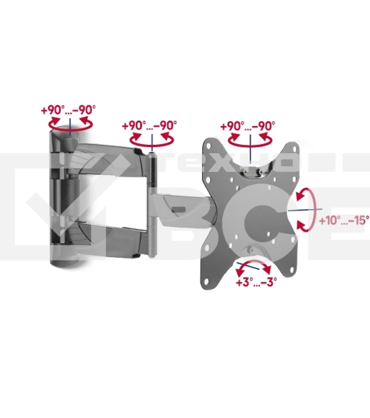 Кронштейн для ТВ наклонно-поворотный Maunfeld MTM-2342FM