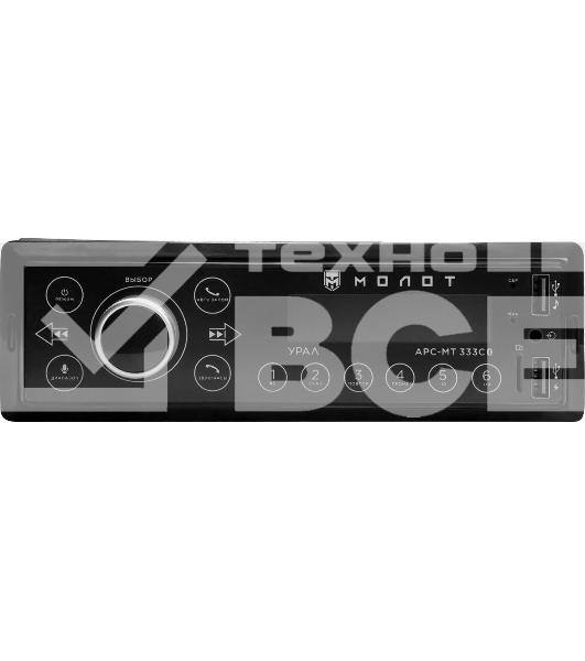 Автомагнитола Ural Молот АРС-МТ 333С 1DIN 4x25Вт