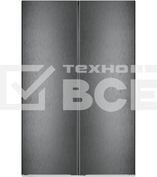 Холодильник Liebherr Комбинация XRFbd 5220-22 001 (SFNbdd 5227-22 001 + SRbdd 5220-22 001) черный двухкамерный 398/271л морозилка сбоку, No Frost, Side by Side