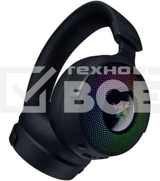 Гарнитура Razer Kraken V4 Pro чёрный, беспроводная + проводная, радиоканал, до 45 ч, подсветка