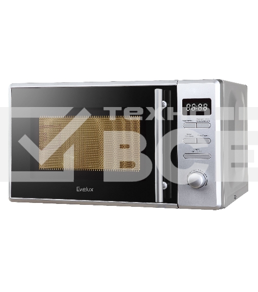 Микроволновая печь Evelux MW 203 X серый, 20 л, 700 Вт, кнопки/поворотный механизм