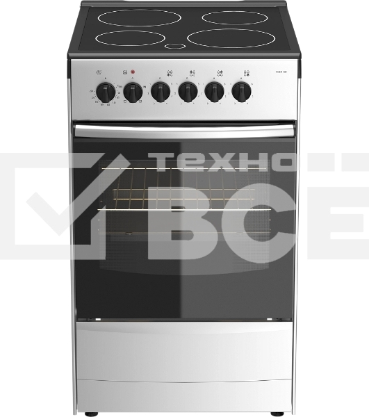 Плита электрическая Darina 1B EC 341 606 silver серебристый/черный, конфорок 4 шт, духовка 50 л, 50 см x 85 см x 56 см