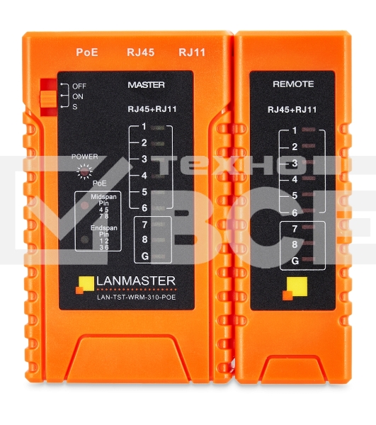Тестер кабельный Lanmaster LAN-TST-WRM-310-POE