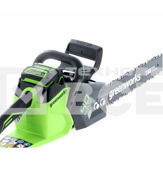 Цепная пила аккумуляторная GreenWorks GD40CS18, 40V, 40 см, бесщеточная,  1,8 КВТ, без АКБ и ЗУ