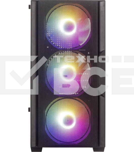 Компьютерный корпус Accord ACC-ZCU1B черный без БП mATX 3x120mm 1xUSB3.0 1xUSB3.1 audio