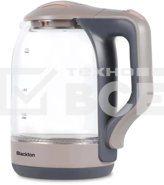 Чайник электрический Blackton Bt KT1727G 1500 Вт, 1.8 л, бежевый/серый