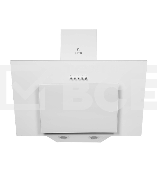 Вытяжка наклонная LEX MIRA 600 WHITE белый, кнопочное управление