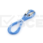 Кабель аудио Cablexpert CCAB-01-35MM-1MU, 3.5 Jack (M)/3.5 Jack (M), синий. 1м, блистер, фото 1