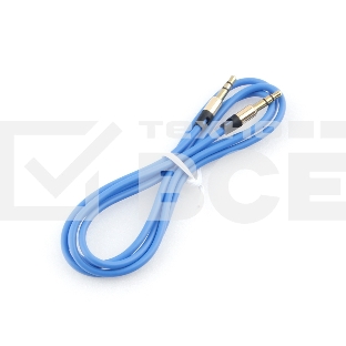 Кабель аудио Cablexpert CCAB-01-35MM-1MU, 3.5 Jack (M)/3.5 Jack (M), синий. 1м, блистер
