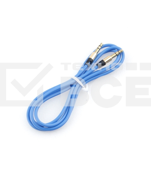 Кабель аудио Cablexpert CCAB-01-35MM-1MU, 3.5 Jack (M)/3.5 Jack (M), синий. 1м, блистер