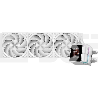Система охлаждения Water Cooling System PCCooler DS360 Display WH (310W, 360мм, LED, белый, ARGb Pump/Fans: 3x120мм, 90.56CFM, 39.8dBA, 2500RPM/Pump height 65мм, 15dBA, 2600RPM, Rad thickness 27мм/S: 1851, 1700, 1200, 115X, AM5, AM4)