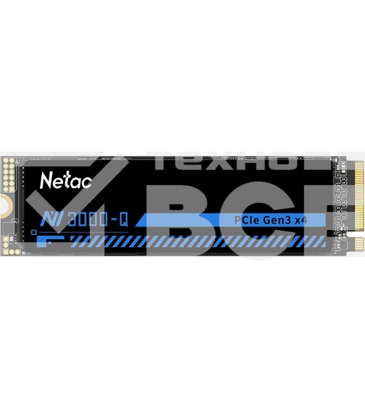 Накопитель SSD M.2 Netac 1.0Tb NV3000 Series Retail (PCI-E 3.0 x4, up to 3100/2100MBs, 3D NAND, 600TBW, NVMe 1.4, 22х80мм, heatsink)