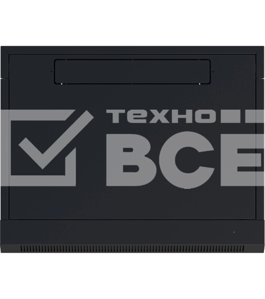 Шкаф коммутационный NTSS (NTSS-W9U6060GS-BL) настенный 9U 570x600мм пер.дв.стекл 60кг черный 22кг
